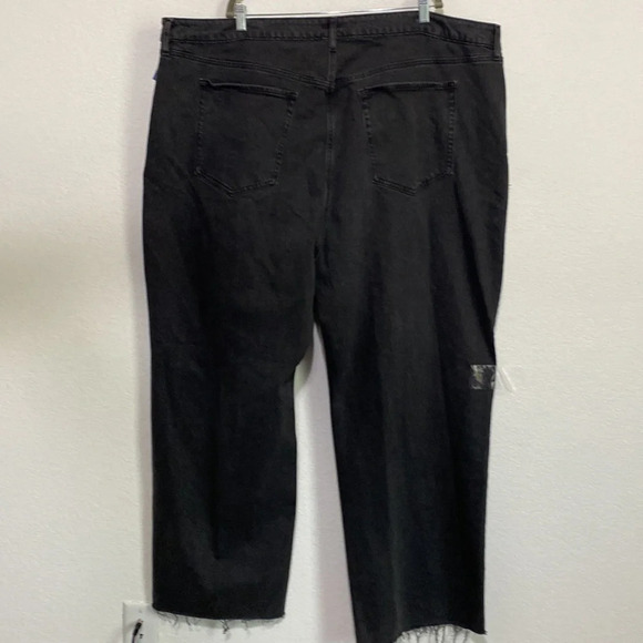 Old Navy NEW Extra High Rise Black Wash Wide Leg Jeans Plus Size 26 - Picture 3 of 7